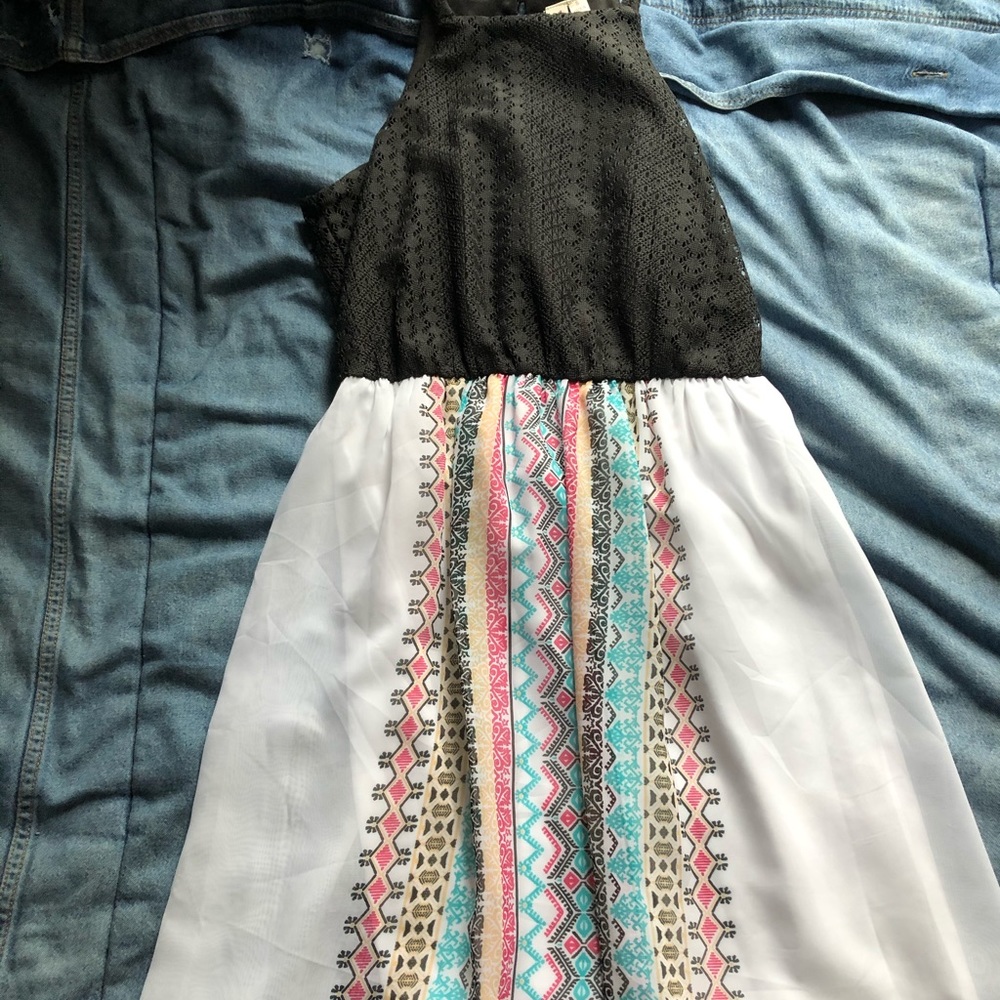 Long Dress with Lace Top